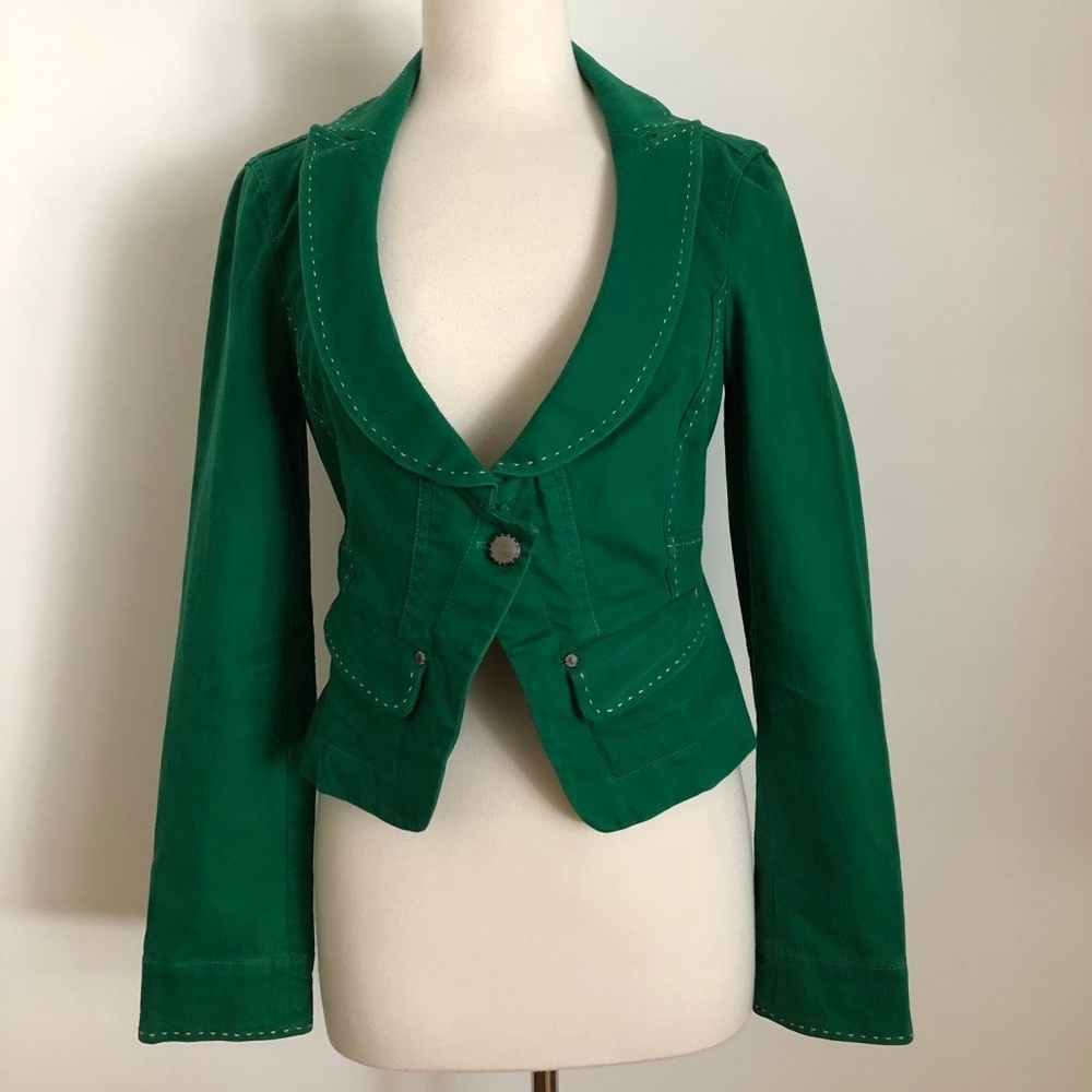 A/X Armani Exchange  Green Cropped Blazer L